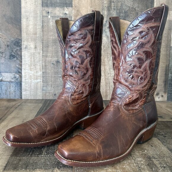 Moonshine Spirit Brad Paisley BBM87 Square Toe Cowboy Boots Mens 10.5 D - Picture 1 of 12